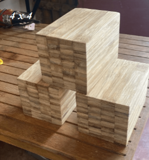 4” thickness BGV Bamboo Lumber