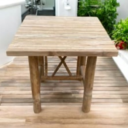 Solid Bamboo Top Square Side table