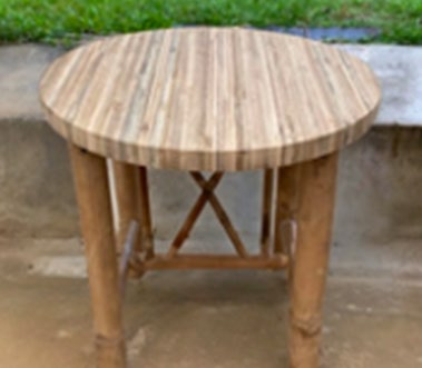 Solid Bamboo Top round Side table