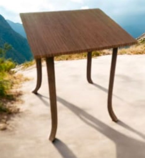Bamboo Lumber Square Table