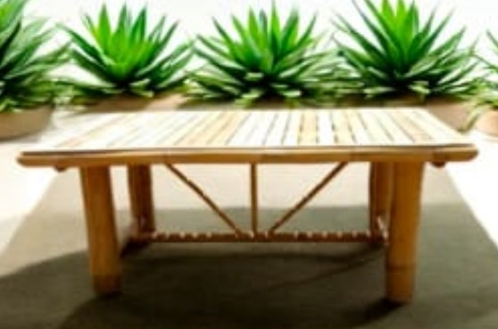 Bamboo Slats Dinning Table