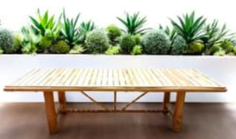 Bamboo Slats Dinning Table