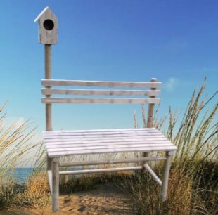 Bamboo Garden Table Bench