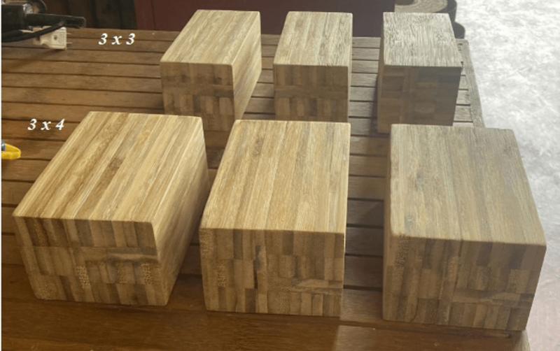 3” thickness BGV Bamboo Lumber
