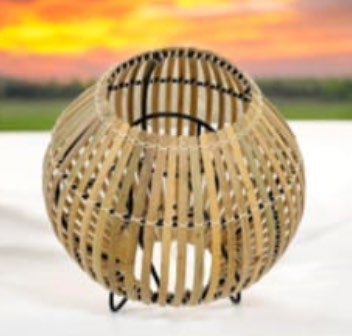 Woven bamboo globe